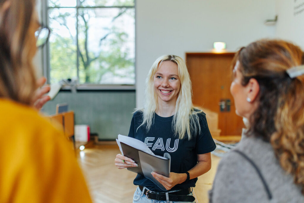 Studierende im Gespräch