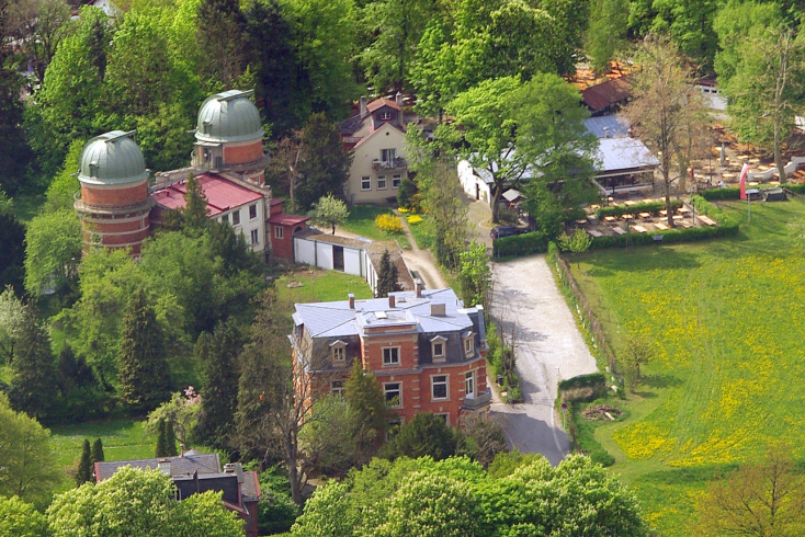 Ansicht der Dr. Remeis Sternwarte von oben.